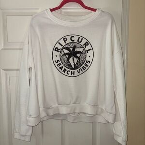 Rip Curl “Search Vibes” White Crewneck Sweatshirt – Size Medium